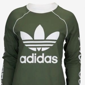 Adidas base green long sleeve shirt